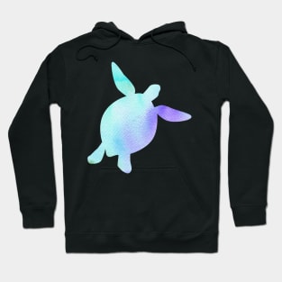 Blue turtle silhouette Hoodie